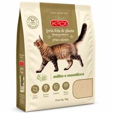 Areia Sanitária para Gatos 4kg Grãos Mistos Alta Absorção Kadi Milho e Mandioca - kg - Visão 7