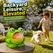 Cute Frog Bubble Machine, High Output Bubbles, Parent-Child Atmosphere Toy, Indoor/Outdoor Garden Game, Suitable For Boys And Girls Children - Multicolor - View 10