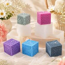 Zhonghui Mold 3D花卉立方體矽膠模具,壓花花卉曼陀羅方形蠟燭模具,適用於DIY手工皂、樹脂、石膏、手工藝品與家居裝飾禮品 - 幾何學 - 查看 8