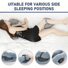 Ergonomic Breathable Knee Pillow, Cool And Comfortable, Relieves Pressure; Comfortable Leg Support For Side Sleepers; Washable Memory Foam Wedge Pillow, Suitable For Nighttime Sleep; Side Sleeping Pillow - Leg-clamping Pillow - View 4