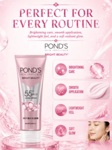 Pond's 旁氏平衡水光潔顏霜,正裝110g,小樣25g，溫和清潔卸妝,滋潤清潔,去角質縮小毛孔,適合乾敏肌膚 - 平衡水光潔顏霜 - 查看 10
