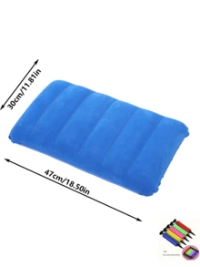 Minimalist Solid Color Rectangular Inflatable Pillow, Flocked Fabric, Lightweight Foldable Portable Outdoor Sleeping Pad, Suitable For Camping, Hiking, Beach, Picnic - Multicolor - View 12