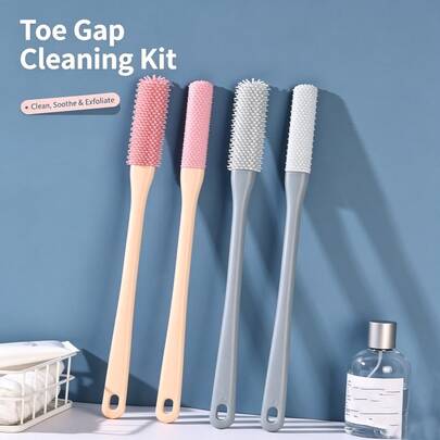 Toe Gap Cleaning Brush, Soft Bristle Foot Brush For Removing Dead Skin, Scrubbing And Exfoliating. Essential For Nail Care. Foot Care Tool. Handheld Brush. Portable Brush Head. Durable Bristles. Hygienic Material. Exfoliating Tool.
