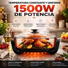 Sartén Eléctrico Profesional Sokany 6L, Ultraligero Y Portátil, Antiadherente Multifuncional De 1500W. Tapa De Vidrio Tipo Horno, Temperatura Ajustable, Ideal Para Cocinar Freír, Hervir Y Más Negro - Tipo de Enchufe A Japonés (100V) - Ver 6