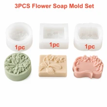 Flower Silicone Soap Mold Luxury Floral Embossed Soap Making Mold DIY Botanical Craft Mold For Handmade Soap Candle Wax Resin Art - Flower Mold - View 12