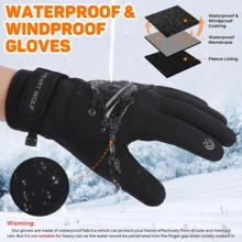 Men's Winter Warm Windproof Gloves, Touchscreen Silicone Non-Slip Grip, Suitable For Driving, Running, Cycling And Outdoor Sports - Sports 02 - View 5