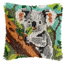 Juego de ganchillos de crochet, kit de material hecho a mano DIY para adultos y principiantes, búho y perezoso, el juego incluye tela impresa con malla, hilo de colores, ganchillo de crochet dedicado, el producto terminado puede decorar el sofá, el dormitorio, la sala de estar, el patio, la oficina, crear ambiente - C-Traje multicolor - Ver 4