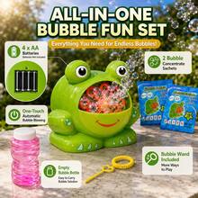 Cute Frog Bubble Machine, High Output Bubbles, Parent-Child Atmosphere Toy, Indoor/Outdoor Garden Game, Suitable For Boys And Girls Children - Multicolor - View 6