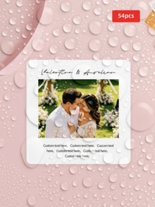 1/28/54/100pcs Square Personalized Photo Stickers, Customizable Portrait Text Pattern, Waterproof Oil-Resistant Self-Adhesive, Gift Packaging, Storage Box, Desk Decoration, Etc. Ideal Gift For Party Enthusiasts, Friends, Couples, Newlyweds, Party Hosts. Suitable For Birthday Parties, Small Weddings, Couple Anniversaries, Holiday Gatherings, Anniversary Commemorations, Etc. - Multicolor 1 - View 49