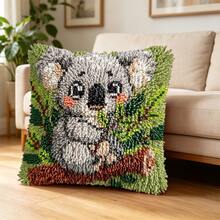 Juego de ganchillos de crochet, kit de material hecho a mano DIY para adultos y principiantes, búho y perezoso, el juego incluye tela impresa con malla, hilo de colores, ganchillo de crochet dedicado, el producto terminado puede decorar el sofá, el dormitorio, la sala de estar, el patio, la oficina, crear ambiente - C-Traje multicolor - Ver 9