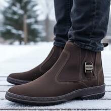 Bota Casual Social Masculina Marca Campolina Botina Couro Nobuck Legítimo Marrom Estilo Casual Social Cidade Fazenda Agro Agronegocio Solado Costurado Modelo 1020 - Marrom - Visão 7