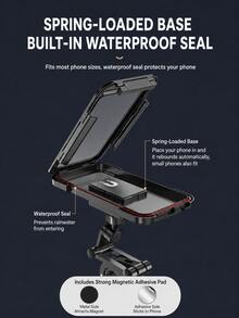 Waterproof Motorcycle Phone Holder Handlebar Mount, Universal Bicycle Phone Bag With Touchscreen, Rainproof Phone Case For GPS Navigation, Cycling Scooter Bicycle Handlebar Phone Holder, Outdoor Cycling Accessories - A - View 8