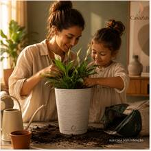 Plant Pot Column Grafiato PP - 淺灰色 - 查看 7