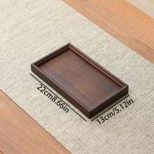 1pc Rectangular Bamboo Multi-Functional Tray, Minimalist Style, Suitable For Meal Service, Vanity, Bathroom Storage And Organization, Wooden Decorative Display Tray, Entryway Table Display Riser, Farmhouse Kitchen Countertop Center Decor, Suitable For Tea, Breakfast, Coffee And Snacks - Multicolor - View 15