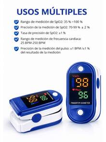 Termómetro Digital Más Oxímetro de Pulso Monitoreo Completo de la Salud Pantalla LED - Ver 6