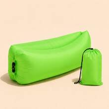 1pc Portable Inflatable Sofa Lounge Chair With Storage Bag, No Pump Needed Single Person Foldable Inflatable Sofa Travel Mat, Lightweight Rectangular Outdoor Seat, Suitable For Camping, Beach, Picnic, Backyard, Festival, Concert, Travel And Nap - Multicolor - View 15