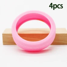 4pcs/1pc Silicone Luggage Wheel Protective Covers, Silent Shock-Absorbing Universal Wheel Caps, Sports Travel Accessories Easy Installation Diameter 5cm - Multicolor - View 26