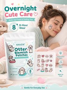 Cute Cartoon Pattern Acne Patches, Gentle Formula Comfortable Skin-Friendly Natural Acne Care Acne Patches - Otter - View 3