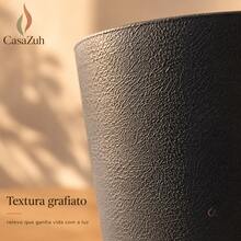 Plant Pot Column Grafiato PP - 黑色 - 查看 5