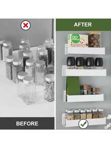 2 Packs Magnetic Spice Rack Organizer, Magnetic Shelf For Refrigerator, Spice Organizer For Spice Jars Fridge Seasoning Organizer Spice Holder For Kitchen Organization And Storage - View 10