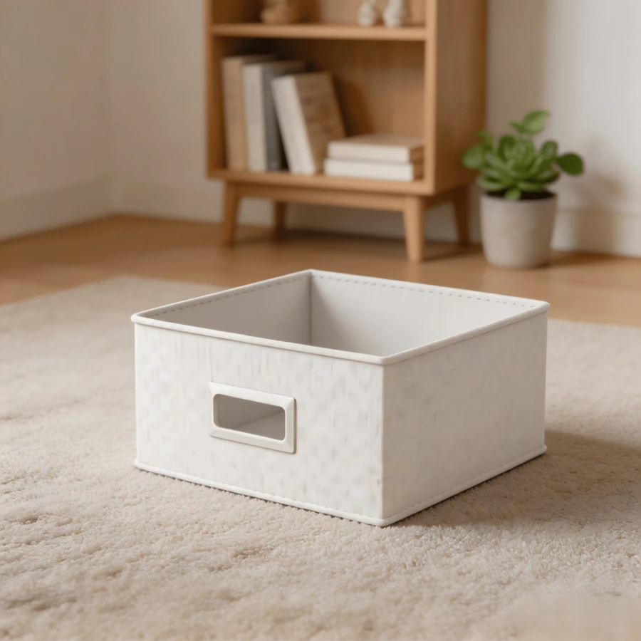 Cajas de almacenamiento plegables | Con tapa, a prueba de polvo, varios tamaños combinables | 8 colores disponibles, armario, dormitorio, almacenamiento y organización - Blanco - Ver 1