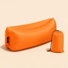1pc Portable Inflatable Sofa Lounge Chair With Storage Bag, No Pump Needed Single Person Foldable Inflatable Sofa Travel Mat, Lightweight Rectangular Outdoor Seat, Suitable For Camping, Beach, Picnic, Backyard, Festival, Concert, Travel And Nap - Multicolor - View 16