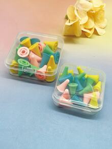 [20pcs]Macaron Color Soft Silicone Needle Caps, 2cm/2.2cm 2 Sizes Available, Pink Yellow Blue Green 4 Colors 5pcs Each, With Storage Box, Prevents Needle Slippage, Suitable For Various Knitting Needles - Knitting Needle Cap - View 7