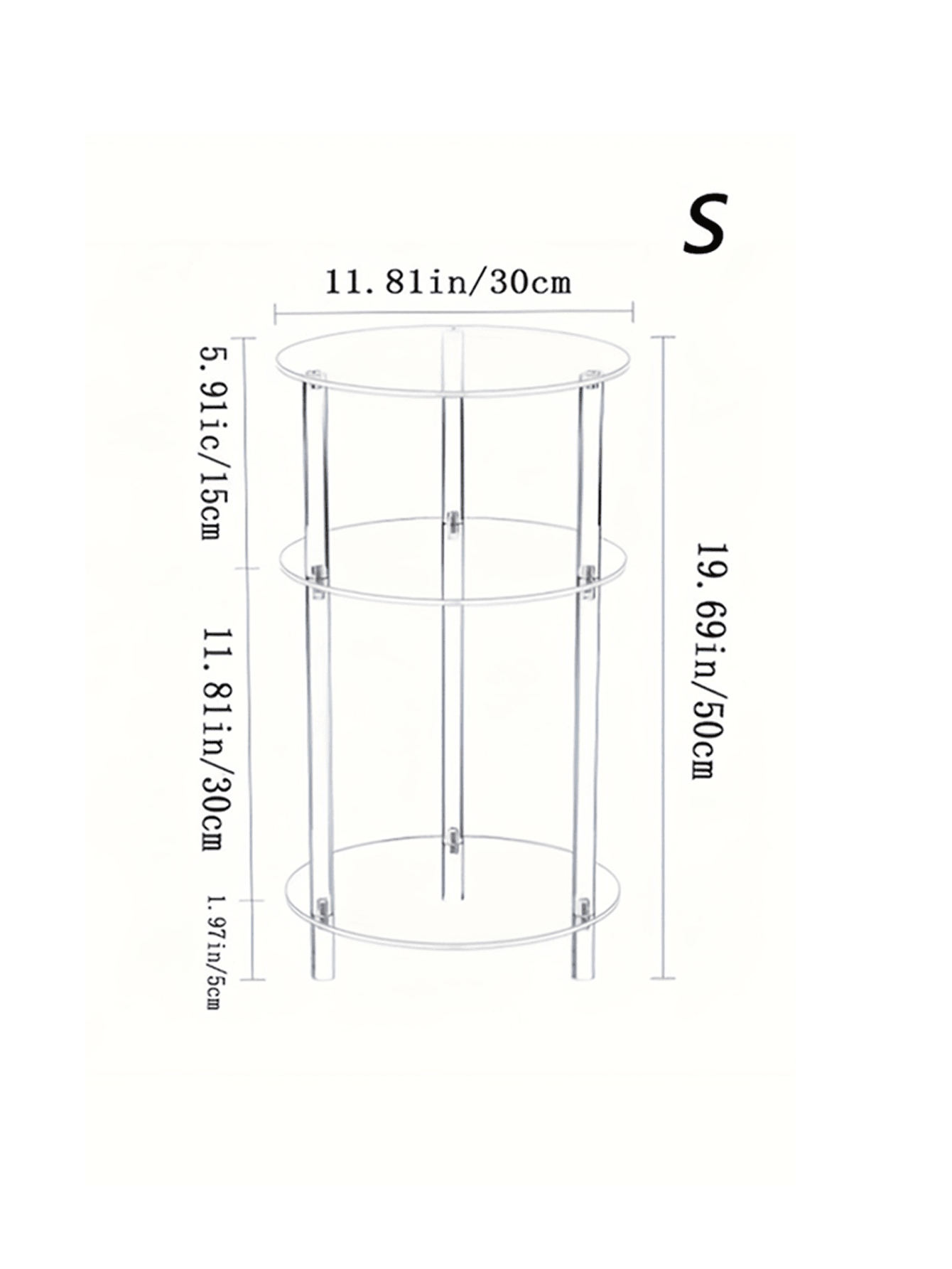 Double Layer/Triple Layer Modern European Style Transparent Acrylic Side Table, Three-Tier Round Storage Rack Living Room Sofa Decorative Small Coffee Table, Suitable For Rental, Wedding Display, Fashion Home, Modern Home, Newlywed Storage, Christmas Item Display, Student Dorm Storage, Back To School Season - Multicolor - View 14