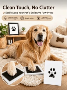 1 Set Pet Ink Pad, Suitable For Dogs And Cats, Water-Soluble Ink, Includes Paw/Hand/Nose Print Set - Dog Paw Print, Nose Print, Hand Print Set, Recommended By Kindergarten Teachers, Easy To Clean, High-Definition Stamp Pad, Multiple Colors Available, Clean Touch Footprint Component, Halloween Gift, Christmas Gift (Black), Birthday Gift, Creative DIY Toy For Girls - one-size - View 7