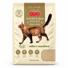Areia Sanitária para Gatos 4kg Grãos Mistos Alta Absorção Kadi Milho e Mandioca - kg - Visão 3