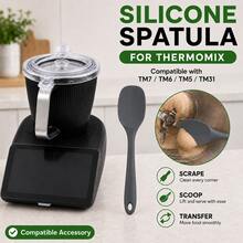 Spatula Silikon Kompatibel Thermomix untuk TM7 TM6 TM5 TM31, Sendok Pengikis Makanan untuk Mangkuk Pencampur - Grey - View 1