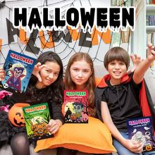 6PCS Halloween Coloring Book Set, Children's Cartoon Doodle Party Funny Pumpkin Coloring Book, Mummy Vampire Cartoon Coloring Book Compact And Easy To Carry, Travel Boredom Relief Educational Doodle Book, Holiday Gift For Boys And Girls - Multicolor - View 12