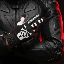 FUNTIMES 1 Pair Non-Slip Wear-Resistant Outdoor Cycling Full Finger Gloves - Black - View 7