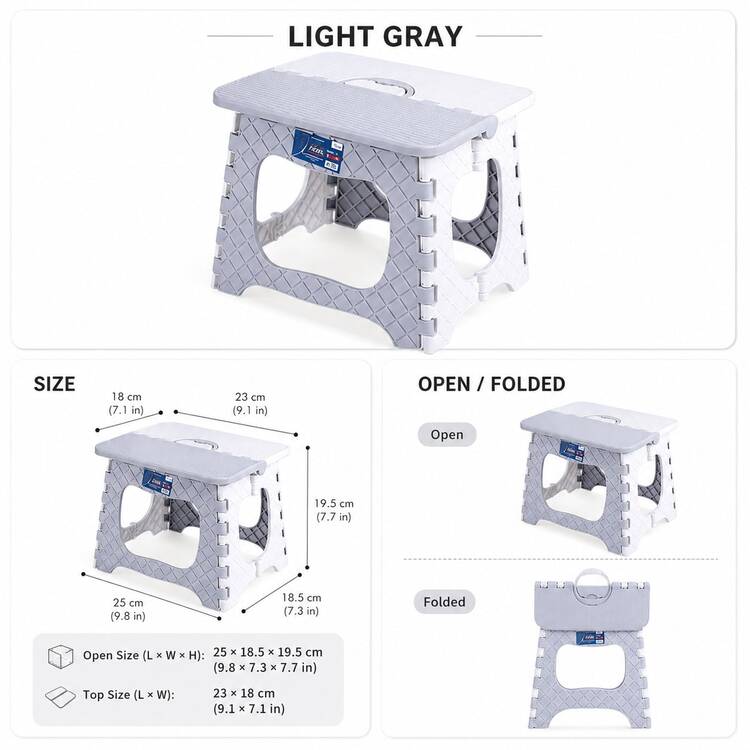 1pc Small Foldable Stool, Portable Plastic Folding Step Stool With Built-In Handle, Compact And Lightweight, Suitable For Home, Bedroom, Bathroom, Kitchen, Camping, Fishing, Picnic, Travel And Outdoor Use - Multicolor - View 14