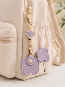 2pcs/1pc PU Leather Bag Charm, Retractable Key Holder, Extendable Key Chain, Gold Double Buckle And Protective Key Sleeve, Anti-Lost Bag Pendant, Suitable For Handbags, Wallets, Backpacks And Car Keys, Multiple Colors - A - View 10