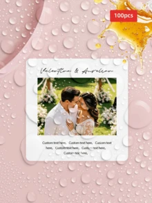 1/28/54/100pcs Square Personalized Photo Stickers, Customizable Portrait Text Pattern, Waterproof Oil-Resistant Self-Adhesive, Gift Packaging, Storage Box, Desk Decoration, Etc. Ideal Gift For Party Enthusiasts, Friends, Couples, Newlyweds, Party Hosts. Suitable For Birthday Parties, Small Weddings, Couple Anniversaries, Holiday Gatherings, Anniversary Commemorations, Etc. - Multicolor 1 - View 33