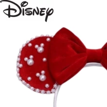 Disney Pearl Minnie Ears Headband, Holiday Bow Pearl Hair Hoop For Park Valentine Party - Multicolor - View 6
