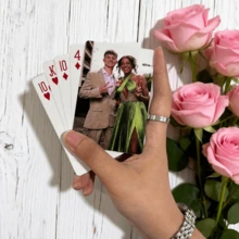 1 Deck Custom Photo Cards] [1 Deck Custom Photo Playing Cards] 1 Deck Custom Photo Playing Cards - Personalized Matte Finish Table Cards For Family Gatherings, Party Favors, Unique Photo Album Alternative, Christmas Poker Game Gift - Sets - View 1