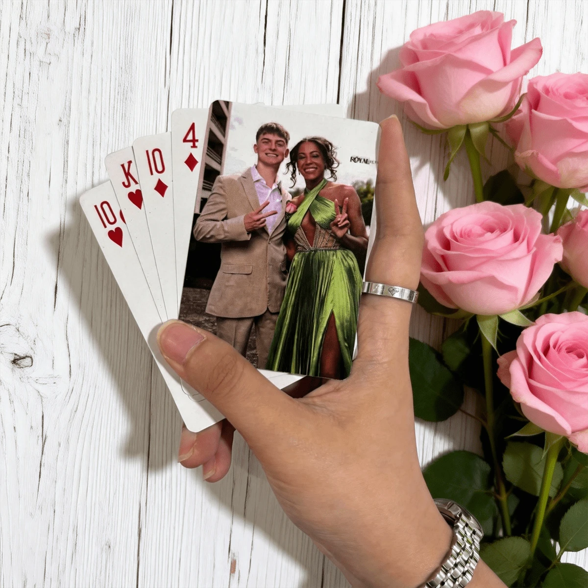 1 Deck Custom Photo Cards] [1 Deck Custom Photo Playing Cards] 1 Deck Custom Photo Playing Cards - Personalized Matte Finish Table Cards For Family Gatherings, Party Favors, Unique Photo Album Alternative, Christmas Poker Game Gift - Sets - View 1