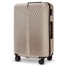 W WINGS Travel Luggage 4-Piece Set With Cabin, Medium, Large Suitcase And Vanity Case | 100% Polycarbonate, 360° Wheels, Lock - Beige - View 15