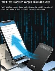 PHILIPS VTR7900 AI Voice Recorder With Real-Time Transcription, HD Noise Reduction, Ideal For Lawyers And Students - View 2