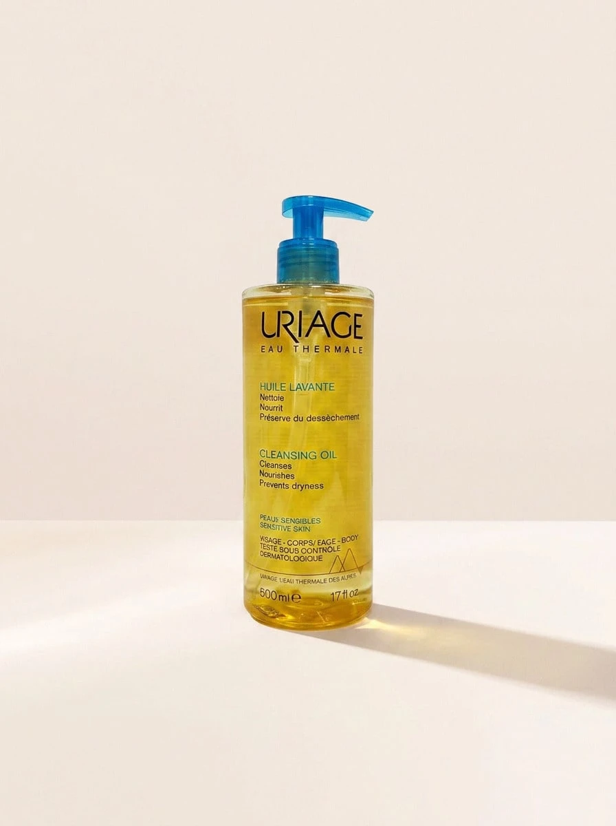 Uriage Cleansing Oil 500 ml – Thermal Water Base, Nourishing Formula For Sensitive Skin, Face And Body Use, Hydrating Daily Wash, Prevents Dryness, Dermatologist Tested, Ideal For Dry Skin - transparente - Ver 1