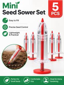 1pc/5pcs Injection Planter Seed Sowing Dispenser Manual Handheld Planter Mini Hand Spreader Garden Sowing And Fertilizing Tool - A - View 7