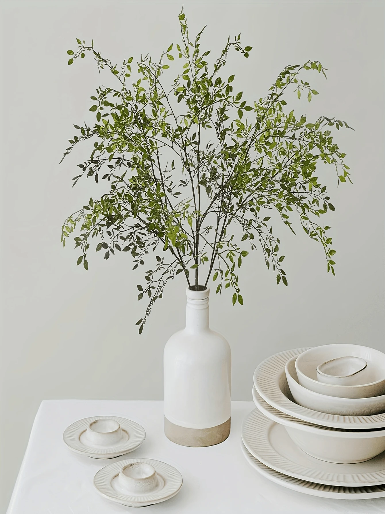 ZaiYe 3PCS, Artificial Greenery Branches, Realistic Fake Carolina Branches, Plastic Tall Branches, Suitable For Home Decoration, Used As Vase Fillers, Table Centerpieces, Home Office Wedding Decorations, Soft And Heat-Resistant, Non-Fading