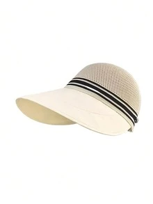 1pc Large Wide Brim Bucket Hat With Adjustable Chin Strap, Elegant Solid Color, UV Protection Sun Hat, Foldable Lightweight And Portable - Multicolor - View 15