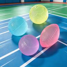 Modelo 2026 1 pieza Mini Juguete Antiestrés de Deportes, Azul, Púrpura, Rosa y Amarillo, Baloncesto, Fútbol y Rugby Realistas, Textura 3D, Suave y Apretable, Adecuado para Adolescentes y Adultos para Aliviar el Estrés, Juguete Antiestrés de Estilo Deportivo - Multicolor - Ver 3