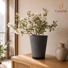 Plant Pot Column Grafiato PP - 黑色 - 查看 4