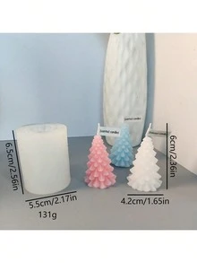 聖誕系列 聖誕樹香氛蠟燭矽膠模具 1件 DIY 樹脂石膏擴香石裝飾擺件模具 - 聖誕樹 - 查看 4