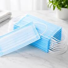 Cubrebocas AZUL Triple Capa Plisado con Ajuste Nasal Ajuste cómodo. - PAQUETE DE 50 PIEZAS - Ver 2
