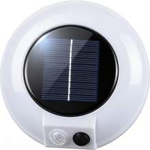 1個圓形太陽能壁燈，感應式LED戶外燈，白色外殼太陽能板自動開關壁掛燈，適用於花園圍欄陽台門廊車庫戶外裝飾照明 - 太陽能燈 - 查看 8